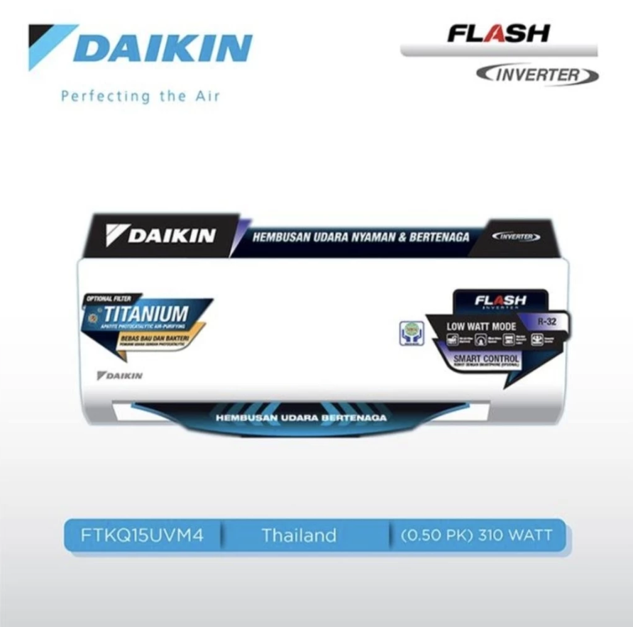 AC DAIKIN FLASH INVERTER 0.5 PK STKQ 15 UV